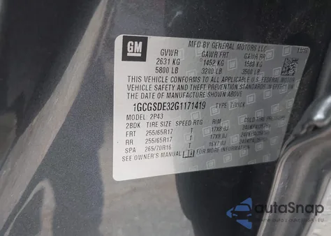 2016 Chevrolet Colorado Z71 from USA, damaged, VIN 1GCGSDE32G1171419